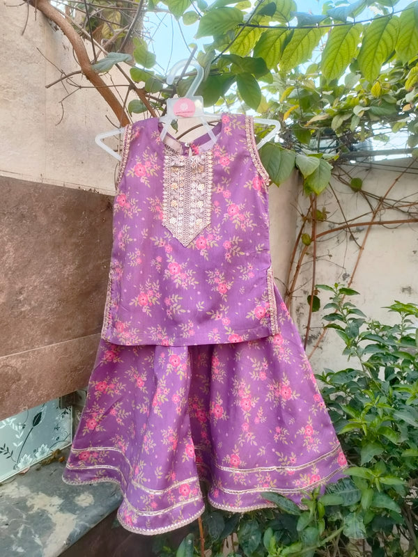 Lavender Bliss Gharara Set