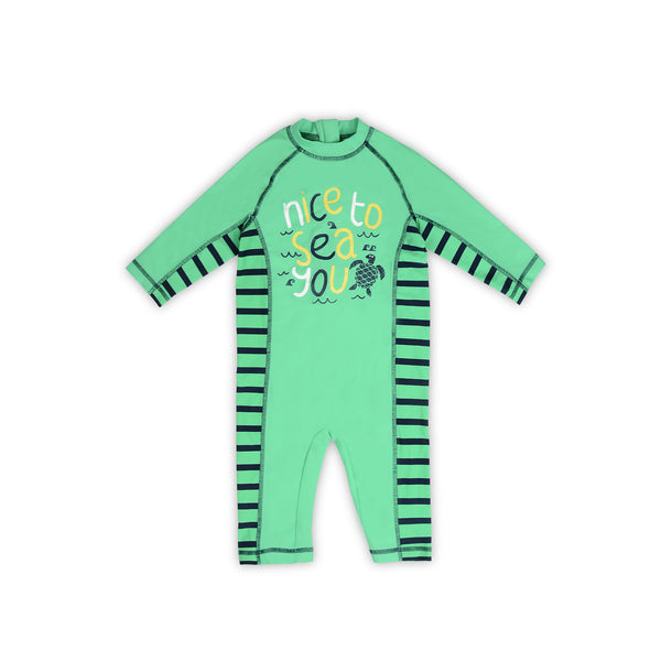 Green Turtle Design 2 Piece Swim Suit