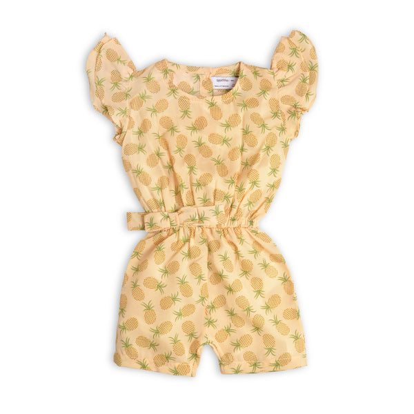 GIRLS PINEAPPLE PRINT JUMPSUIT